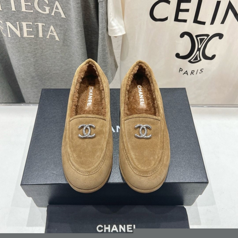 Ch*el leather shoes